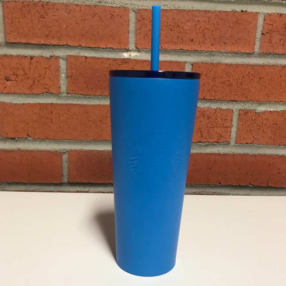 NWT Matte Blue Starbucks Cold Cup Tumbler